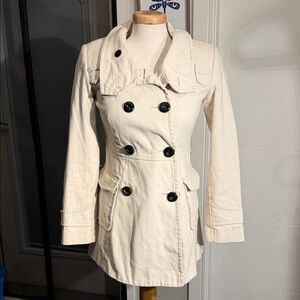 Ricki's Off-White Double-Breasted Trench Coat